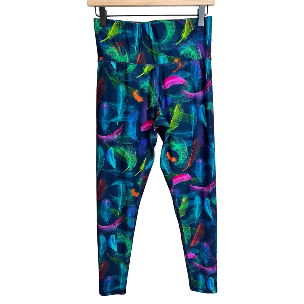 TEREZ Feather-Print High-Rise Leggings